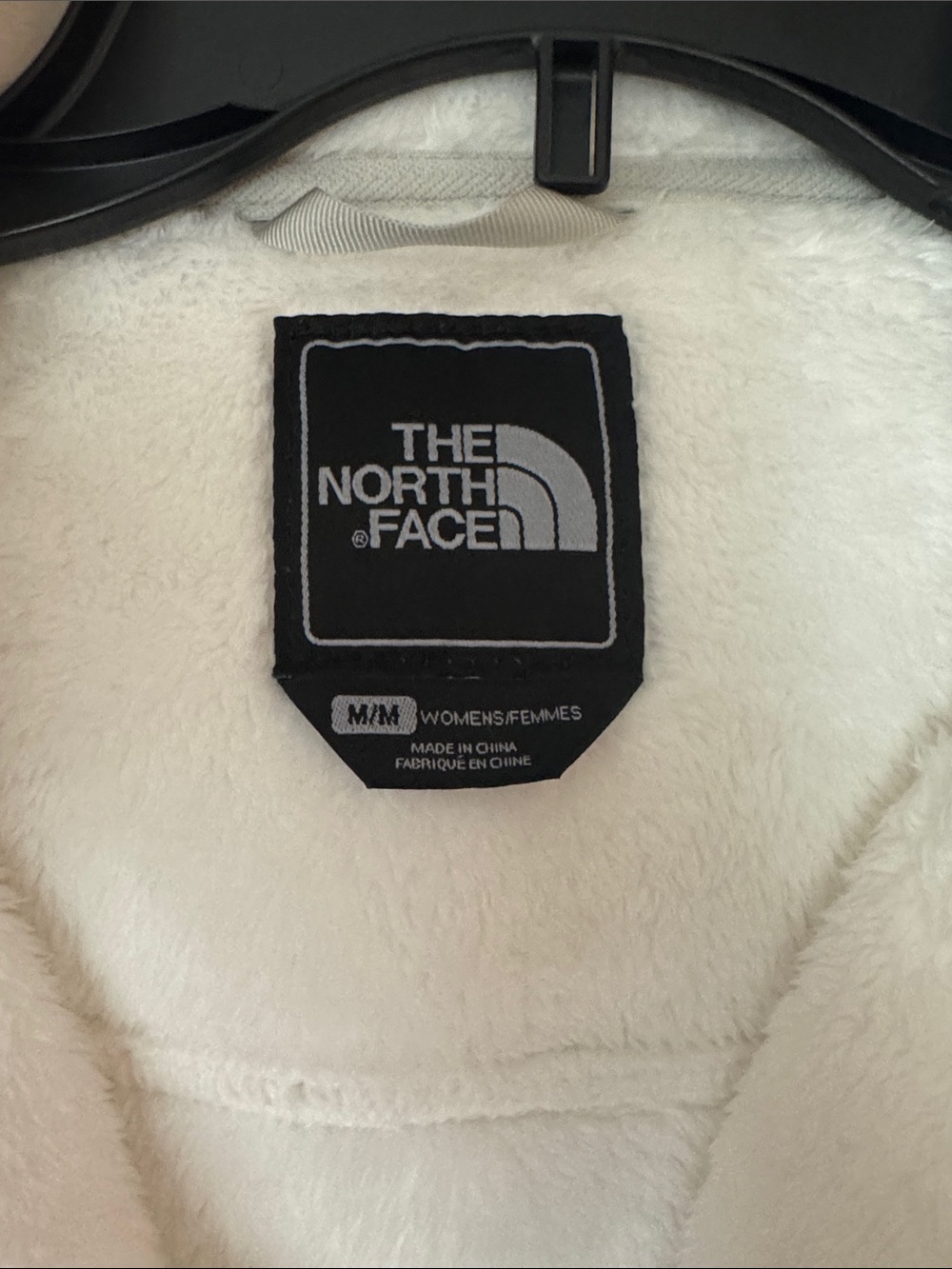 North Face White Plush Hooded Fleece Jacket with Pockets - Woman’s Size M - Picture 2 of 16